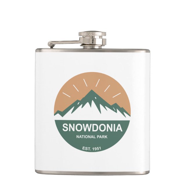 Nationalpark Snowdonia Flachmann (Vorderseite)