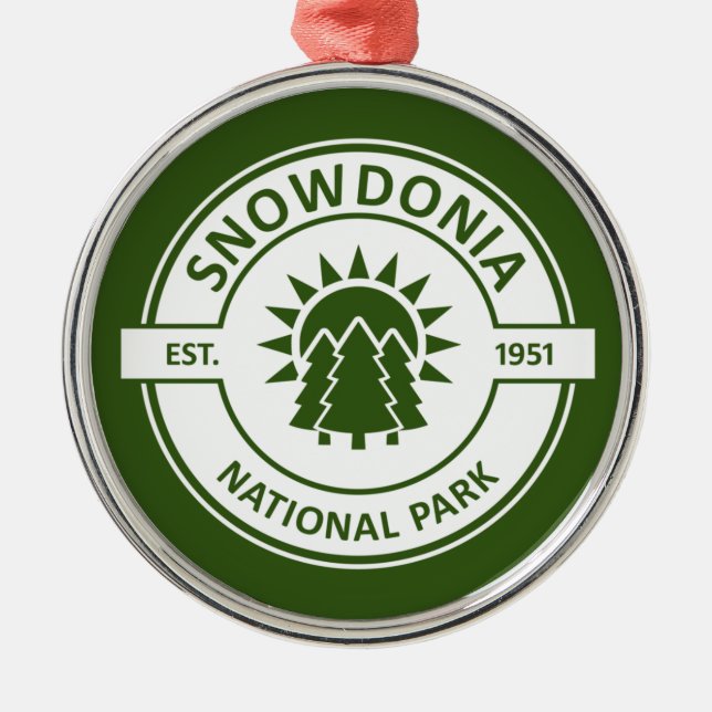 Nationalpark Snowdonia Ornament Aus Metall (Vorne)