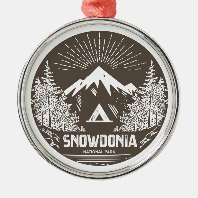 Nationalpark Snowdonia Ornament Aus Metall (Vorne)