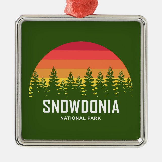 Nationalpark Snowdonia Ornament Aus Metall (Vorne)