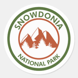 Nationalpark Snowdonia Runder Aufkleber