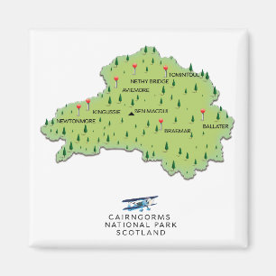 Nationalpark Snowdonia, Wales-Karte Magnet