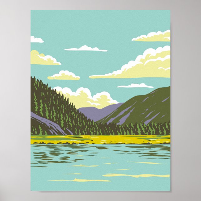 Nationalpark Stelvio - Italien Art Deco Poster (Vorne)