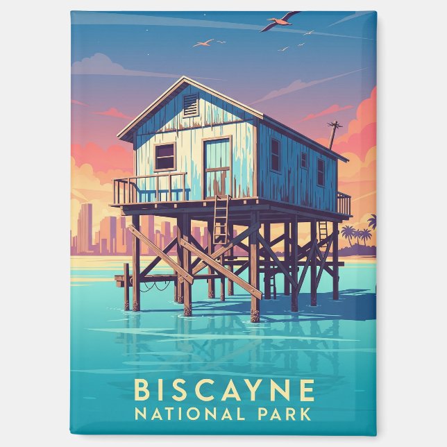Nationalpark Stiltsville in Biscayne Magnet (Vorderseite)