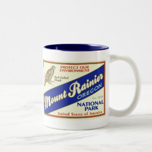 Nationalpark-Tasse des Mount Rainier Zweifarbige Tasse