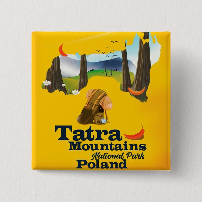 Nationalpark Tatra Mountains, Polen Button (Vorderseite)