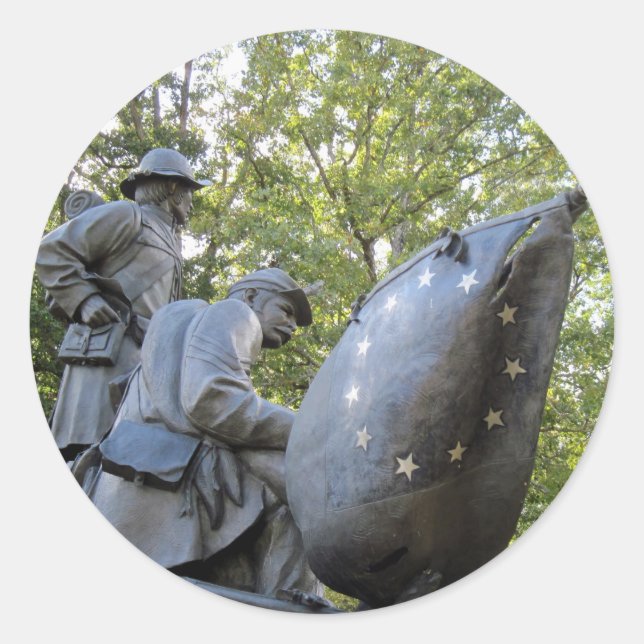 Nationalpark Tennessee Denkmal Shiloh Runder Aufkleber (Vorderseite)