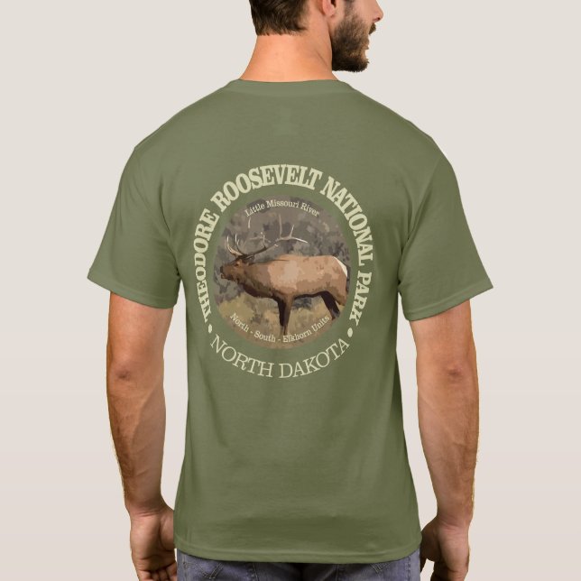 Nationalpark Theodore Roosevelt (Elch) T-Shirt (Rückseite)