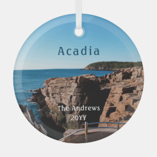 Nationalpark Thunder Hole Acadia Ornament Aus Glas