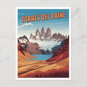 Nationalpark Torres del Paine, chilenisches Patago Postkarte