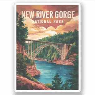 Nationalpark und Erhaltung der New River Gorge Aufkleber