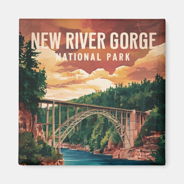 Nationalpark und Erhaltung der New River Gorge Magnet (Vorne)
