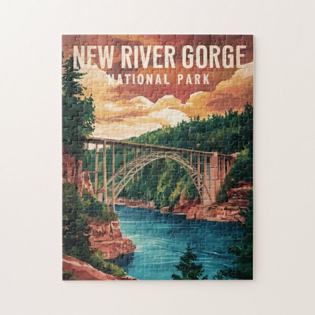Nationalpark und Erhaltung der New River Gorge Puzzle (Vertikal)