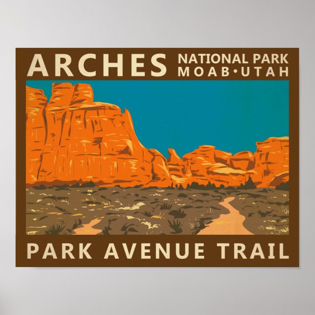 Nationalpark Utah Park Avenue Parco Civico-Ciani Poster (Vorne)