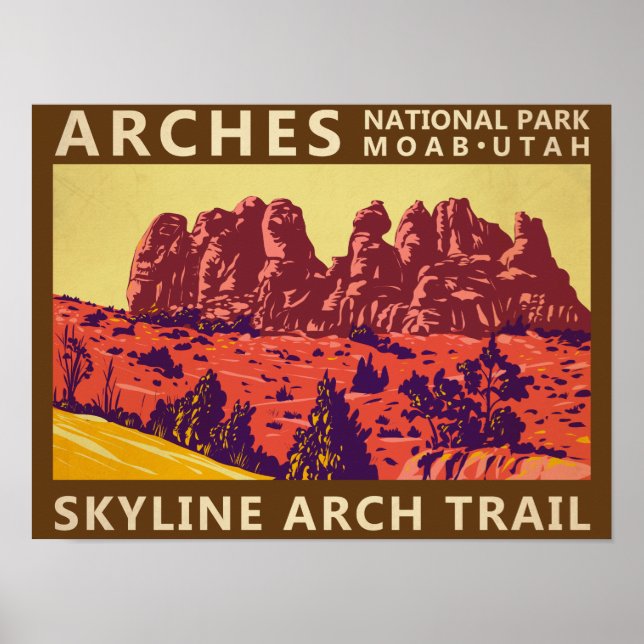Nationalpark Utah Skyline Parco Civico-Ciani Poster (Vorne)