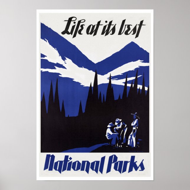 Nationalpark ~ Vintage Poster (Vorne)