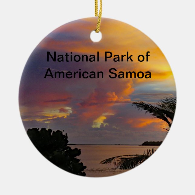Nationalpark von American- Samoaverzierung Keramik Ornament (Vorne)
