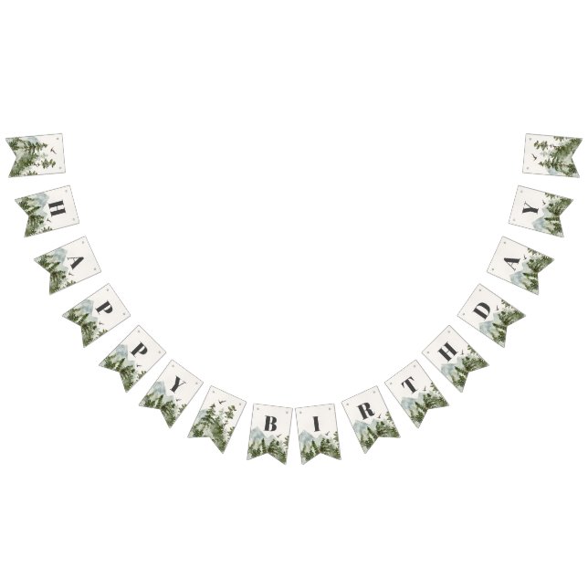 Nationalpark Wald Land Geburtstagsbanner Wimpelkette (Alle)