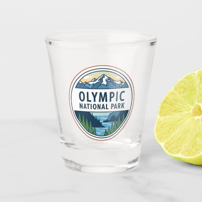 Nationalpark Washington olympische Schnapsglas (Vorderseite)