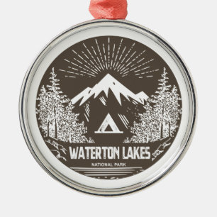 Nationalpark Waterton Lakes Ornament Aus Metall