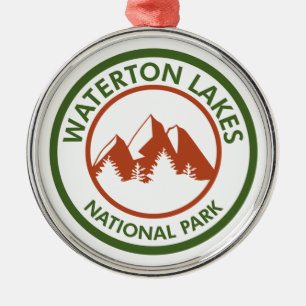 Nationalpark Waterton Lakes Ornament Aus Metall