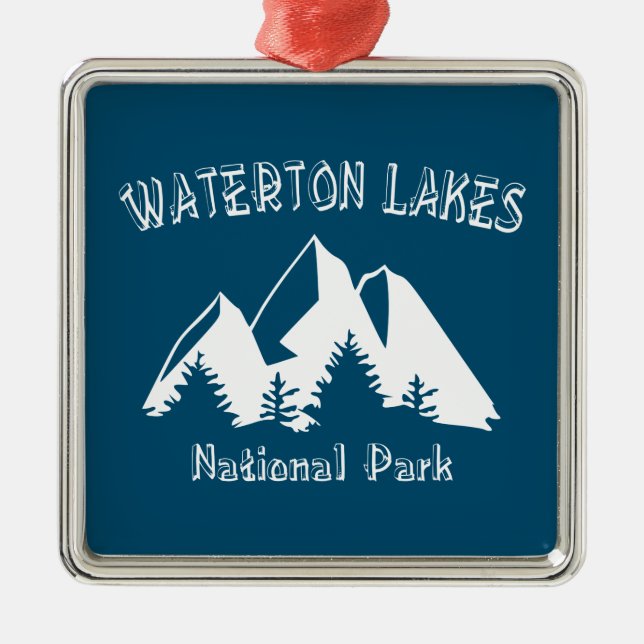 Nationalpark Waterton Lakes Ornament Aus Metall (Vorne)