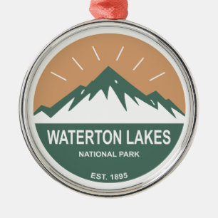 Nationalpark Waterton Lakes Ornament Aus Metall