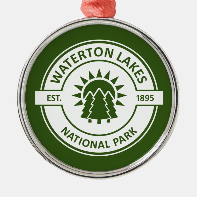 Nationalpark Waterton Lakes Ornament Aus Metall (Vorne)