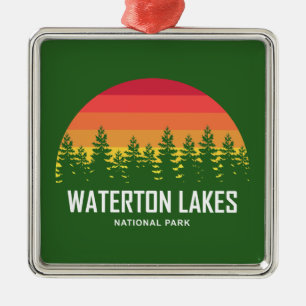Nationalpark Waterton Lakes Ornament Aus Metall