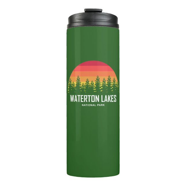 Nationalpark Waterton Lakes Thermosbecher (Vorderseite)