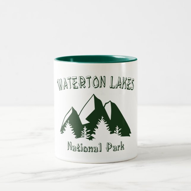 Nationalpark Waterton Lakes Zweifarbige Tasse (Mittel)