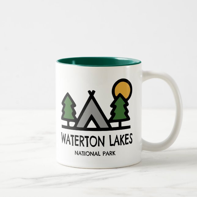 Nationalpark Waterton Lakes Zweifarbige Tasse (Rechts)