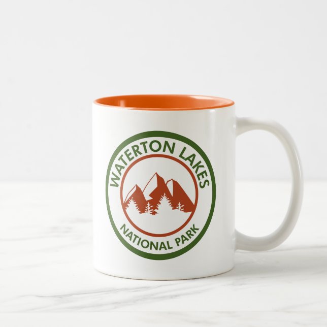 Nationalpark Waterton Lakes Zweifarbige Tasse (Rechts)