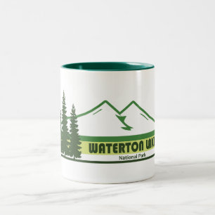Nationalpark Waterton Seen Grüne Streifen Zweifarbige Tasse
