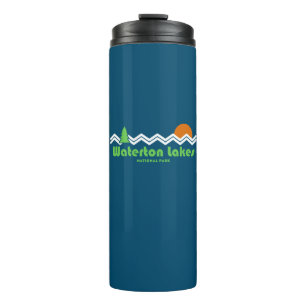 Nationalpark Waterton Seen Retro Thermosbecher