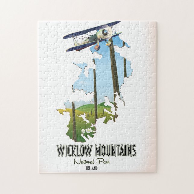 Nationalpark Weidengebirge Landkarte Puzzle (Vertikal)