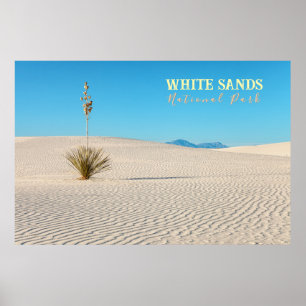 Nationalpark Weißer Sand Landschaft mit Yucca Poster