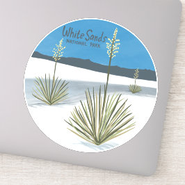 Nationalpark Weißer Sand New Mexico Gypsum Yucca Aufkleber