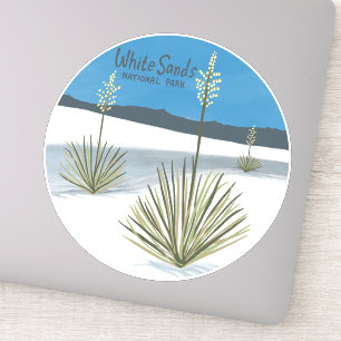 Nationalpark Weißer Sand New Mexico Gypsum Yucca Aufkleber