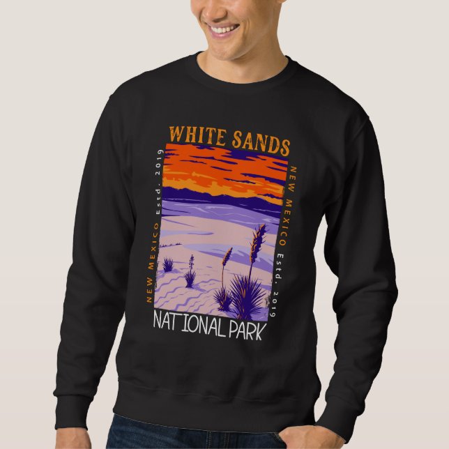 Nationalpark Weißer Sand Vintag beängstigend Sweatshirt (Vorderseite)