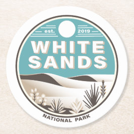 Nationalpark White Sands Runder Pappuntersetzer