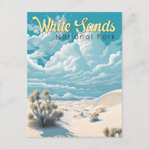 Nationalpark White Sands Vintage Postkarte
