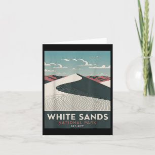 Nationalpark White Sands Vintages Camping Wandern Karte