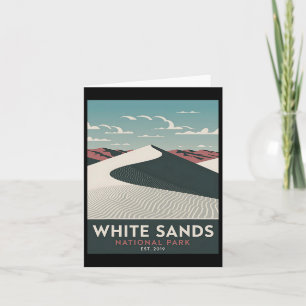 Nationalpark White Sands Vintages Camping Wandern Karte