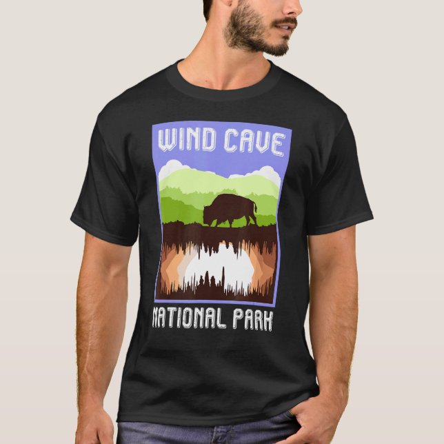 Nationalpark Windhöhle Südlich Dakota T-Shirt (Vorderseite)