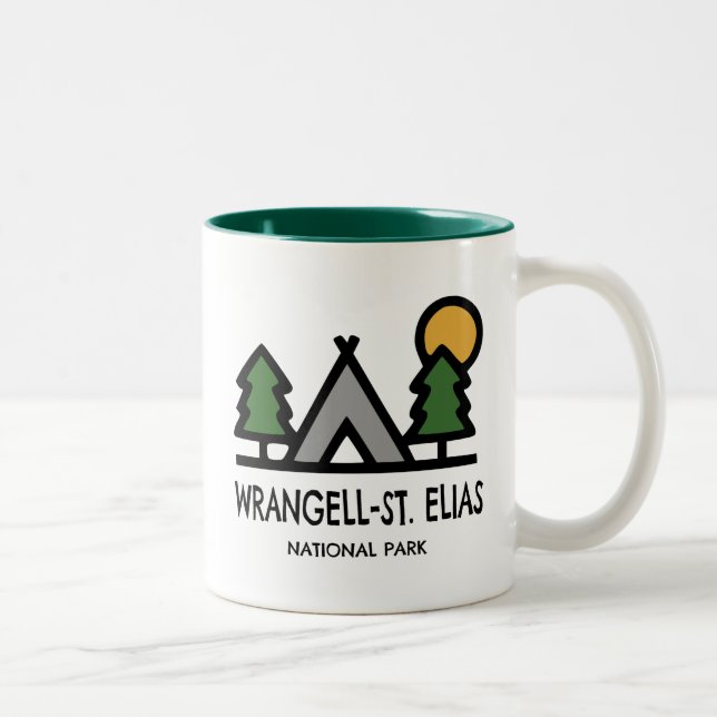 Nationalpark Wrangell-St. Elias Zweifarbige Tasse (Rechts)