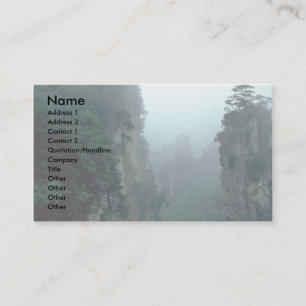 Nationalpark, Wuling Mountain, Hunan provi Visitenkarte