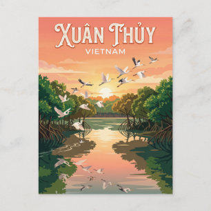 Nationalpark Xuân Thủy Vietnam Postkarte