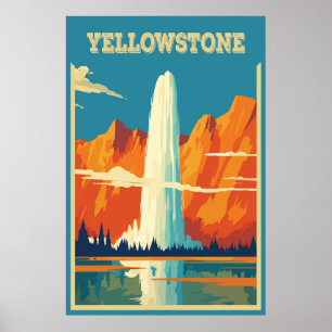 Nationalpark Yellowstone, USA, Reisen Poster