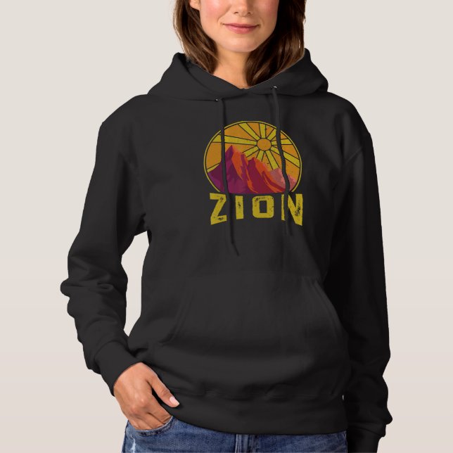 Nationalpark Zion Naturpark California Hoodie (Vorderseite)